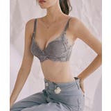 ダークグレー | レースブラジャー ノンワイヤーブラ盛れる | ANGELCLOSET