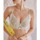 ライトイエロー | レースブラジャー ノンワイヤーブラ盛れる | ANGELCLOSET