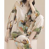 ベージュ | 総柄パジャマ レディースルームウェア春夏 | Miniministore