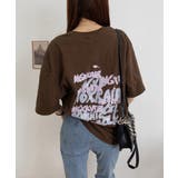 ブラウン | ロングtシャツ ビッグシルエットTシャツ | ANGELCLOSET