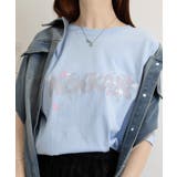 ライトブルー | ロングtシャツ ビッグシルエットTシャツ | ANGELCLOSET