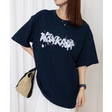 ネイビー | ロングtシャツ ビッグシルエットTシャツ | ANGELCLOSET