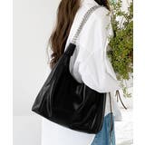 ブラック | トートバッグ チェーンホーボーバッグ合皮 | ANGELCLOSET