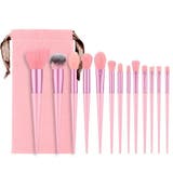 薄ピンク | メイクブラシ13本セット 収納ポーチ付き | ANGELCLOSET