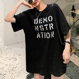 ブラック | ロング ロゴtシャツ レディース 半袖 | ANGELCLOSET