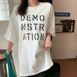 ホワイト | ロング ロゴtシャツ レディース 半袖 | ANGELCLOSET