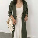 カーキ | シャツワンピース レディース 長袖 カーデ | Miniministore