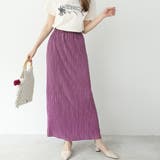 パープル | プリーツスカート マキシ丈レディース春夏 | Miniministore