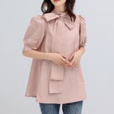 ピンク | リボンタイブラウス レディース きれいめ オフィスカジュアル | Miniministore