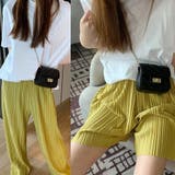 マスタード色 | プリーツワイドパンツ2枚セット冷感タッチ | ANGELCLOSET