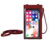 ワインレッド | スマホショルダー 財布付き スマホポーチ | Miniministore