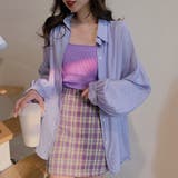 ラベンダー | シアーシャツ 薄手シースルー羽織り 韓国 | Miniministore