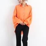 オレンジ | シアーシャツ 薄手シースルー羽織り 韓国 | Miniministore