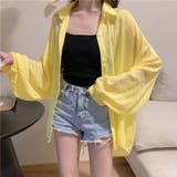 イエロー | シアーシャツ 薄手シースルー羽織り 韓国 | Miniministore