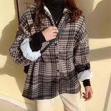 ダークブラウン | チェック柄シャツ 裏ボア ジャケット秋冬 | Miniministore