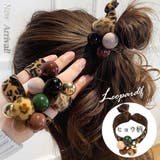 ヒョウ柄(ランダムカラフルボール) | レオパード 新作 ヘアゴム | Miniministore