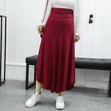 ワインレッド | とろみスカート レディースロングスカート | Miniministore