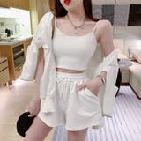 ホワイト | 3点セット ルームウェア レディース韓国 | Miniministore