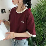 バイカラーTシャツ 韓国半袖 カジュアル | Miniministore | 詳細画像7 