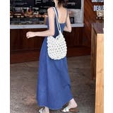 デニム風 ロングワンピース ノースリーブ | Miniministore | 詳細画像3 