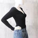 Vネック カットソー 着やせ 長袖 | Miniministore | 詳細画像12 