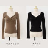 Vネック カットソー 着やせ 長袖 | Miniministore | 詳細画像2 