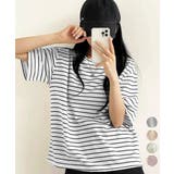 ボーダー柄tシャツ レディース 半袖夏服 | Miniministore | 詳細画像1 