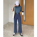 裾フリンジ9分丈デニムパンツハイウエスト | Miniministore | 詳細画像2 