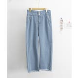 裾フリンジ9分丈デニムパンツハイウエスト | Miniministore | 詳細画像21 