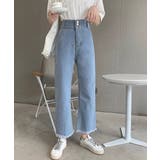 裾フリンジ9分丈デニムパンツハイウエスト | Miniministore | 詳細画像8 