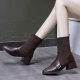 ソックス風ブーツ レディース チャンキーヒール | Miniministore | 詳細画像11