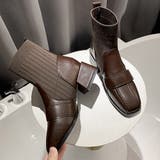 ソックス風ブーツ レディース チャンキーヒール | Miniministore | 詳細画像13