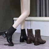 ソックス風ブーツ レディース チャンキーヒール | Miniministore | 詳細画像4