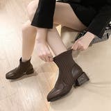 ソックス風ブーツ レディース チャンキーヒール | Miniministore | 詳細画像9