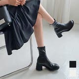 ストレッチブーツ チャンキーヒール 美脚 | Miniministore | 詳細画像1