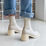 ストレッチブーツ チャンキーヒール 美脚 | Miniministore | 詳細画像10