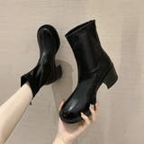 ストレッチブーツ チャンキーヒール 美脚 | Miniministore | 詳細画像4