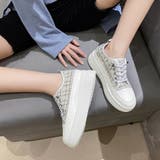ツイードスニーカー 厚底シューズ 韓国 | Miniministore | 詳細画像9 