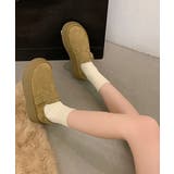 モカシンシューズ 厚底スエード調パンプス | Miniministore | 詳細画像4 