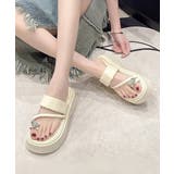 厚底サンダル ハートビジュー付きミュール | Miniministore | 詳細画像7