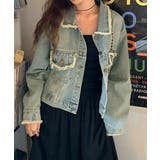 フリンジデニムジャケット デニムブルゾン | Miniministore | 詳細画像10