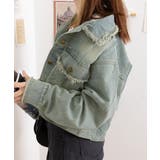 フリンジデニムジャケット デニムブルゾン | Miniministore | 詳細画像29