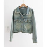 フリンジデニムジャケット デニムブルゾン | Miniministore | 詳細画像32