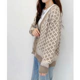 ジャガード編みニットカーディガンVネック | Miniministore | 詳細画像10 