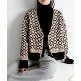 ジャガード編みニットカーディガンVネック | Miniministore | 詳細画像6 