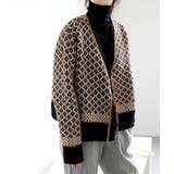 ジャガード編みニットカーディガンVネック | Miniministore | 詳細画像7 