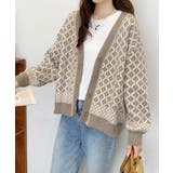 ジャガード編みニットカーディガンVネック | Miniministore | 詳細画像8 