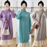 ニット ドッキングワンピース カジュアル | Miniministore | 詳細画像2
