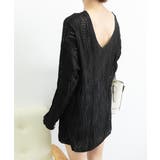 透かし編み ニットトップス レースアップ | Miniministore | 詳細画像16 