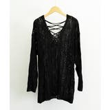 透かし編み ニットトップス レースアップ | Miniministore | 詳細画像17 